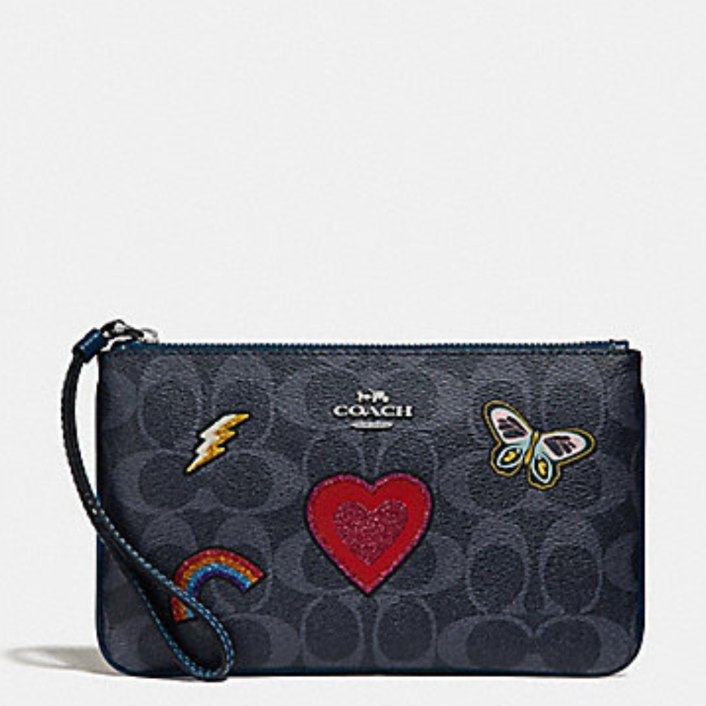 NEW Coach Large Wristlet w/Souvenir Embroidery